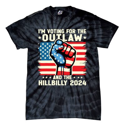 Im Voting For The Outlaw And The Hillbilly 2024 Us Flag Tie-Dye T-Shirt