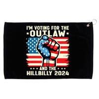 Im Voting For The Outlaw And The Hillbilly 2024 Us Flag Grommeted Golf Towel