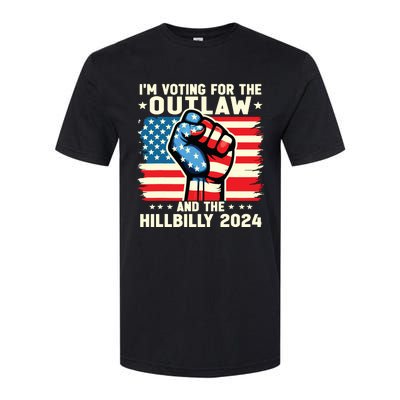 Im Voting For The Outlaw And The Hillbilly 2024 Us Flag Softstyle CVC T-Shirt