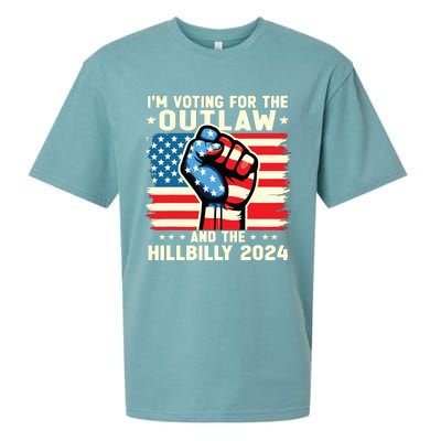 Im Voting For The Outlaw And The Hillbilly 2024 Us Flag Sueded Cloud Jersey T-Shirt