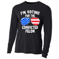 IM Voting For The Convicted Felon Funny Pro 2024 Cooling Performance Long Sleeve Crew