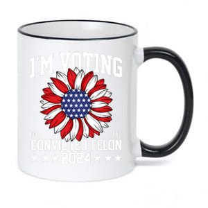 Im Voting For The Convicted Felon 4th Of July Pro Trump 11oz Black Color Changing Mug