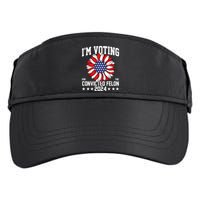 Im Voting For The Convicted Felon 4th Of July Pro Trump Adult Drive Performance Visor