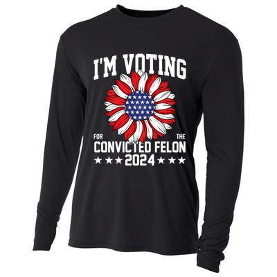 Im Voting For The Convicted Felon 4th Of July Pro Trump Cooling Performance Long Sleeve Crew