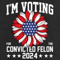 Im Voting For The Convicted Felon 4th Of July Pro Trump 25L Jumbo Tote