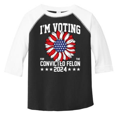 Im Voting For The Convicted Felon 4th Of July Pro Trump Toddler Fine Jersey T-Shirt