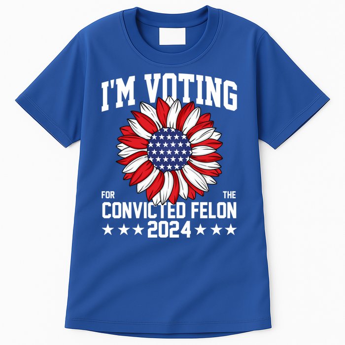 Im Voting For The Convicted Felon 4th Of July Pro Trump Tall T-Shirt
