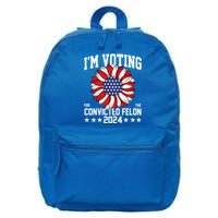 Im Voting For The Convicted Felon 4th Of July Pro Trump 16 in Basic Backpack