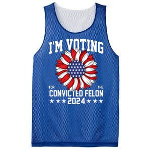 Im Voting For The Convicted Felon 4th Of July Pro Trump Mesh Reversible Basketball Jersey Tank