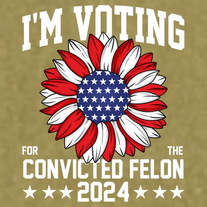 Im Voting For The Convicted Felon 4th Of July Pro Trump Garment-Dyed Women's Muscle Tee