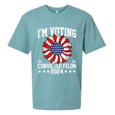 Im Voting For The Convicted Felon 4th Of July Pro Trump Sueded Cloud Jersey T-Shirt