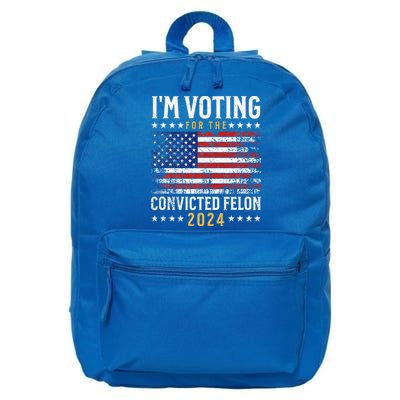 IM Voting Felon 2024 Voting For Felon Convicted Felon 16 in Basic Backpack