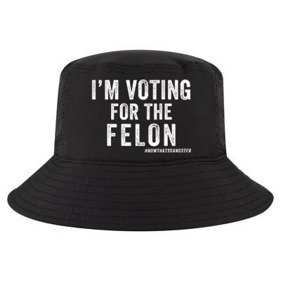 IM Voting For The Felon Trump 2024 Never Surrender 2024 America Under Distress Cool Comfort Performance Bucket Hat