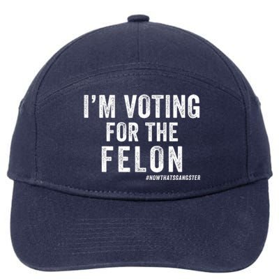 IM Voting For The Felon Trump 2024 Never Surrender 2024 America Under Distress 7-Panel Snapback Hat