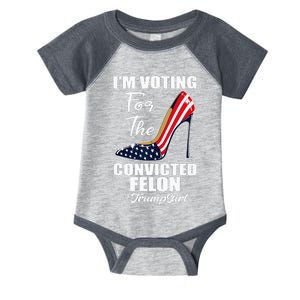 IM Voting For The Convicted Felon Funny Pro Trump 2024 Girl Infant Baby Jersey Bodysuit