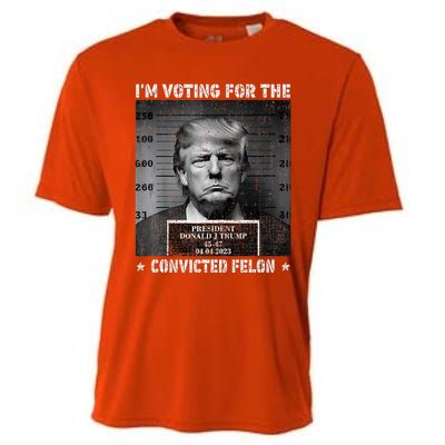 IM Voting For The Convicted Felon Funny Trump 2024 Cooling Performance Crew T-Shirt