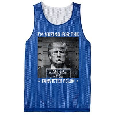 IM Voting For The Convicted Felon Funny Trump 2024 Mesh Reversible Basketball Jersey Tank