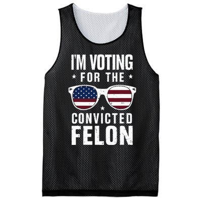 IM Voting For The Convicted Felon Funny Trump 2024 Mesh Reversible Basketball Jersey Tank