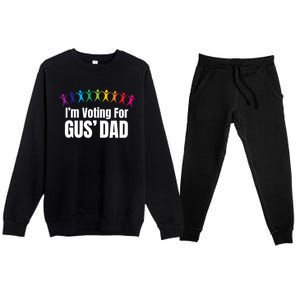 IM Voting For Gus Dad Premium Crewneck Sweatsuit Set