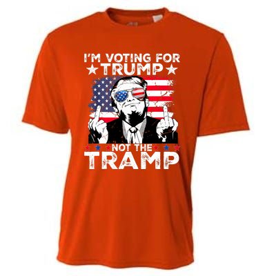 IM Voting For Trump Not The Tramp Trump Vance 2024 America Flag Cooling Performance Crew T-Shirt