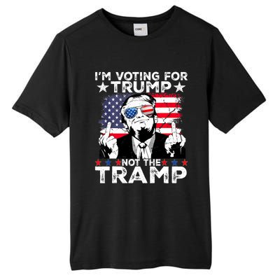 IM Voting For Trump Not The Tramp Trump Vance 2024 America Flag Tall Fusion ChromaSoft Performance T-Shirt