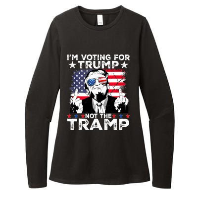 IM Voting For Trump Not The Tramp Trump Vance 2024 America Flag Womens CVC Long Sleeve Shirt