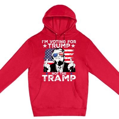 IM Voting For Trump Not The Tramp Trump Vance 2024 America Flag Premium Pullover Hoodie