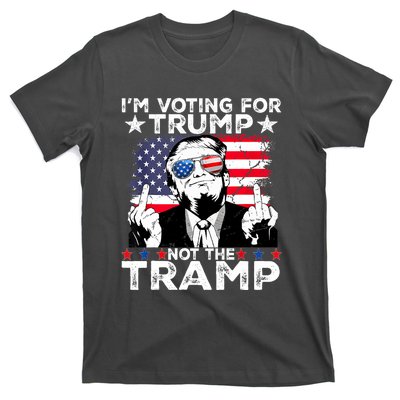 IM Voting For Trump Not The Tramp Trump Vance 2024 America Flag T-Shirt