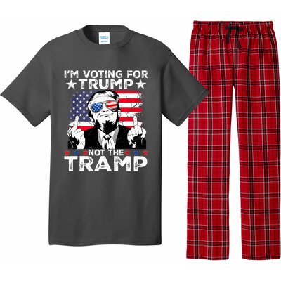 IM Voting For Trump Not The Tramp Trump Vance 2024 America Flag Pajama Set