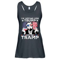 IM Voting For Trump Not The Tramp Trump Vance 2024 America Flag Ladies Essential Flowy Tank