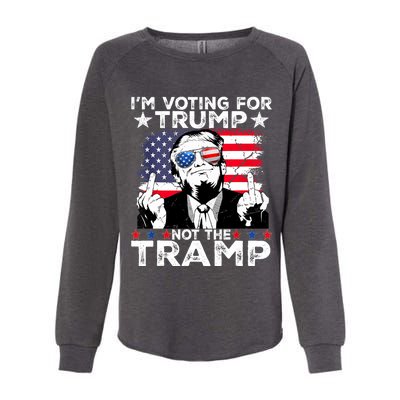 IM Voting For Trump Not The Tramp Trump Vance 2024 America Flag Womens California Wash Sweatshirt