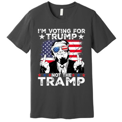 IM Voting For Trump Not The Tramp Trump Vance 2024 America Flag Premium T-Shirt