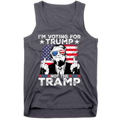 IM Voting For Trump Not The Tramp Trump Vance 2024 America Flag Tank Top