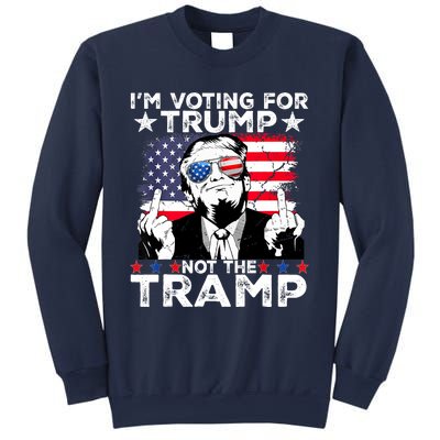 IM Voting For Trump Not The Tramp Trump Vance 2024 America Flag Sweatshirt