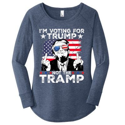 IM Voting For Trump Not The Tramp Trump Vance 2024 America Flag Women's Perfect Tri Tunic Long Sleeve Shirt