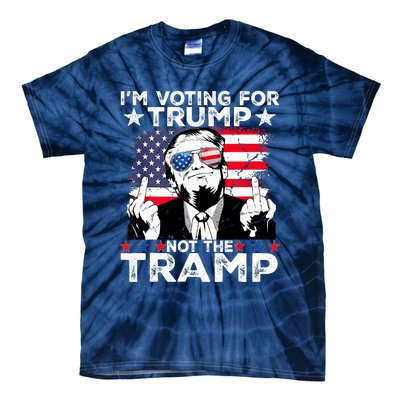 IM Voting For Trump Not The Tramp Trump Vance 2024 America Flag Tie-Dye T-Shirt