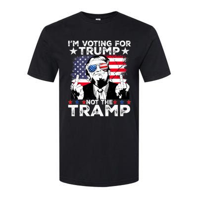 IM Voting For Trump Not The Tramp Trump Vance 2024 America Flag Softstyle CVC T-Shirt