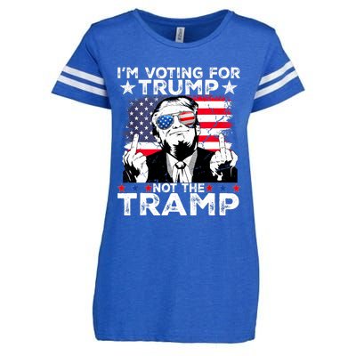 IM Voting For Trump Not The Tramp Trump Vance 2024 America Flag Enza Ladies Jersey Football T-Shirt