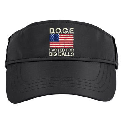 I Voted For Big Balls Doge Adult Drive Performance Visor