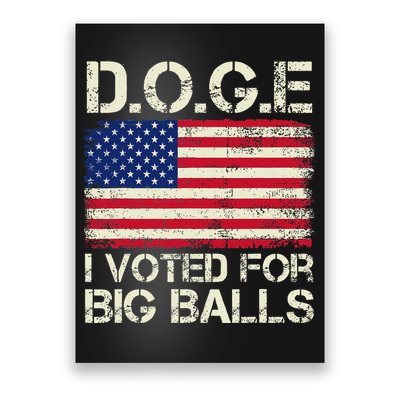 I Voted For Big Balls Doge Poster