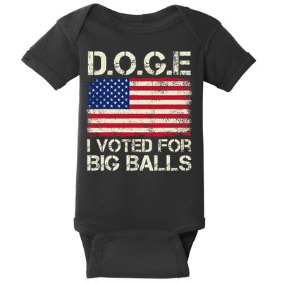 I Voted For Big Balls Doge Baby Bodysuit