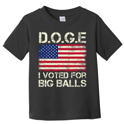 I Voted For Big Balls Doge Toddler T-Shirt