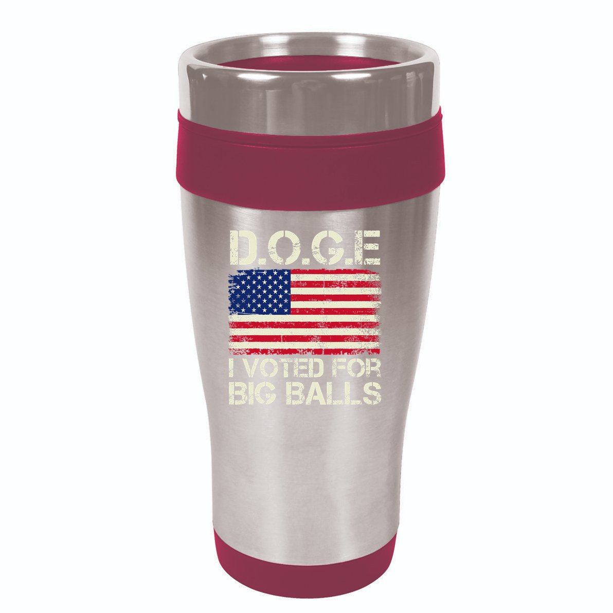 I Voted For Big Balls Doge 16oz Travel Tumbler
