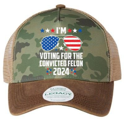 IM Voting Felon 2024 Voting For Felon Women Convicted Felon Legacy Tie Dye Trucker Hat