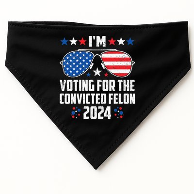 IM Voting Felon 2024 Voting For Felon Women Convicted Felon USA-Made Doggie Bandana