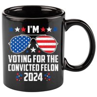 IM Voting Felon 2024 Voting For Felon Women Convicted Felon 11oz C Handle Ceramic Mug