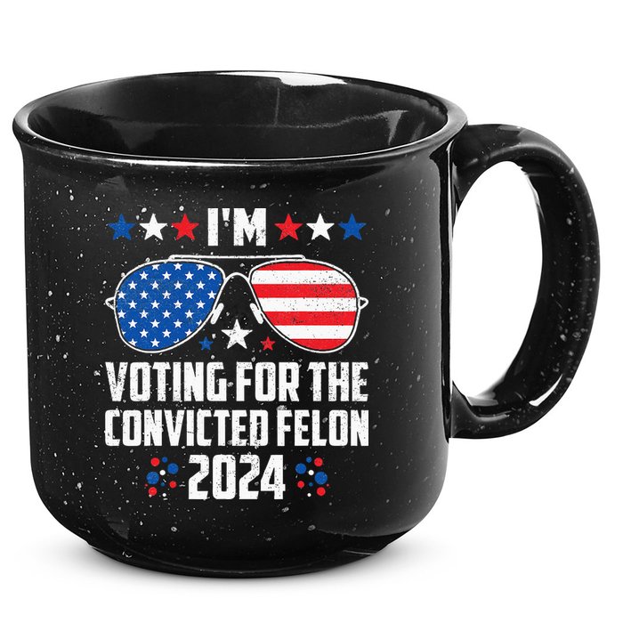 IM Voting Felon 2024 Voting For Felon Women Convicted Felon 15oz Campfire Ceramic Mug