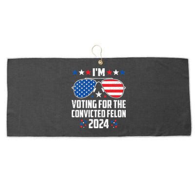 IM Voting Felon 2024 Voting For Felon Women Convicted Felon Large Microfiber Waffle Golf Towel
