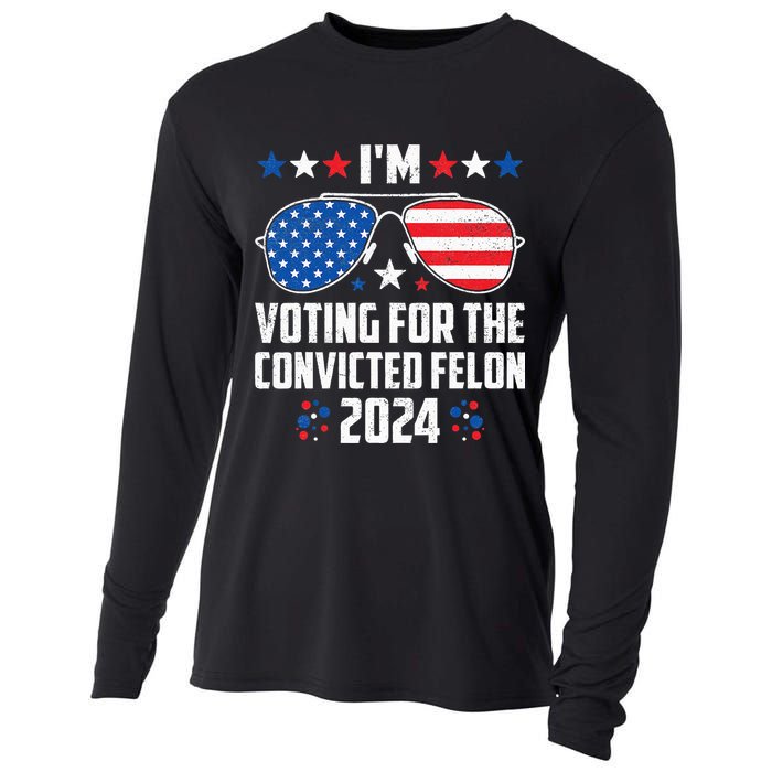 IM Voting Felon 2024 Voting For Felon Women Convicted Felon Cooling Performance Long Sleeve Crew