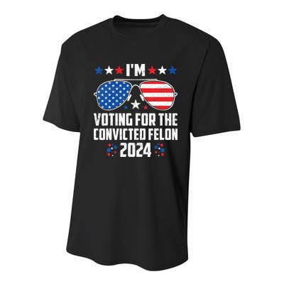 IM Voting Felon 2024 Voting For Felon Women Convicted Felon Youth Performance Sprint T-Shirt
